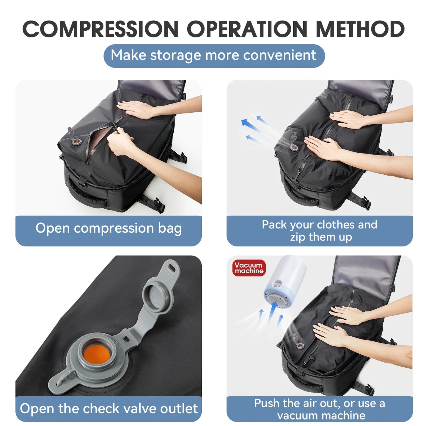 Nomair Vacuum Backpack – The Ultimate Space-Saving Travel Bag