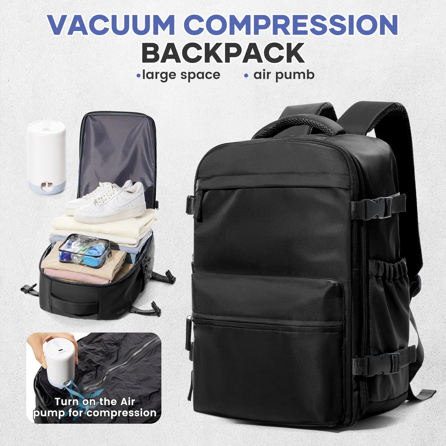 Nomair Vacuum Backpack – The Ultimate Space-Saving Travel Bag